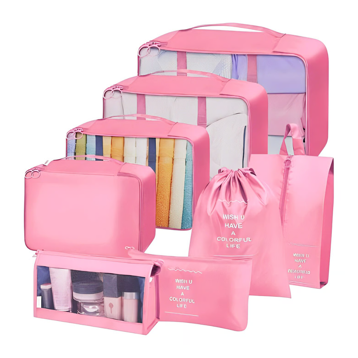 MEGA Kit De Bolsas Organizadoras De Viaje X 8 UNIDADES